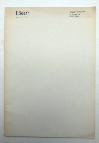Ben vautier czerwiec - ben,