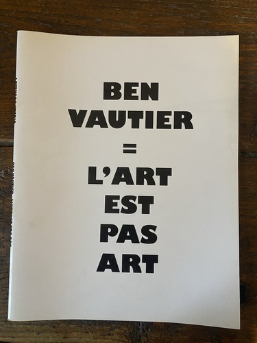Ben vautier art est - l'art,