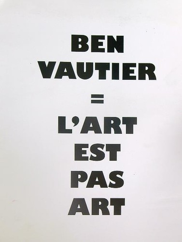 Ben vautier art est pas - ben,