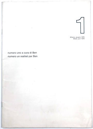 Ben vautier numero uno - ben,