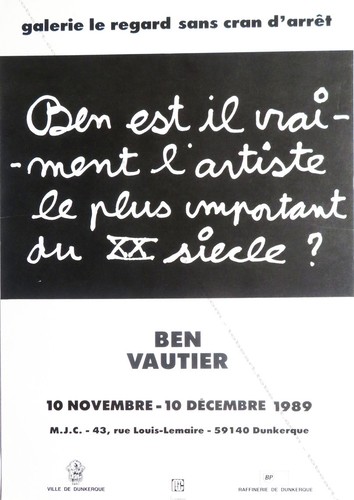 Ben vautier poster originale - vautier.,